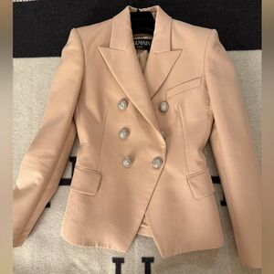 Balmain Classic 6 buttons blazer in light tan color
